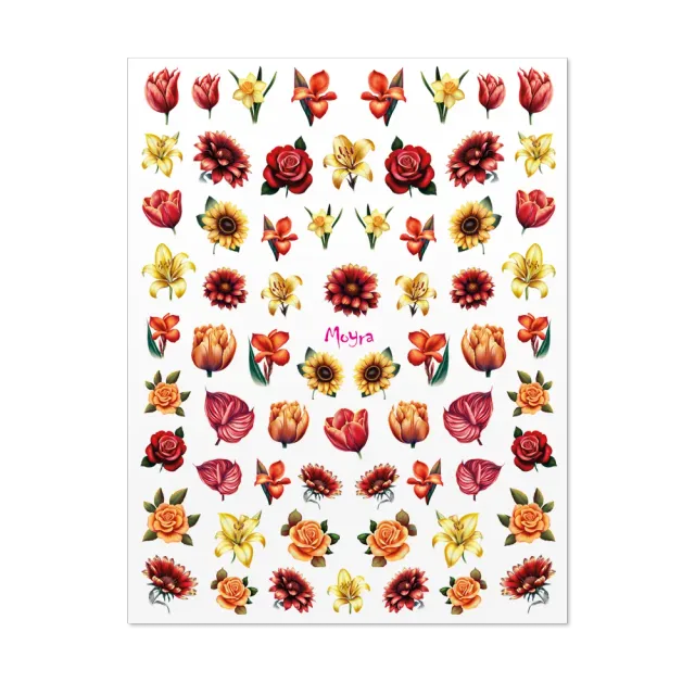 Moyra No. 05 Flowers negleklistermærker vand