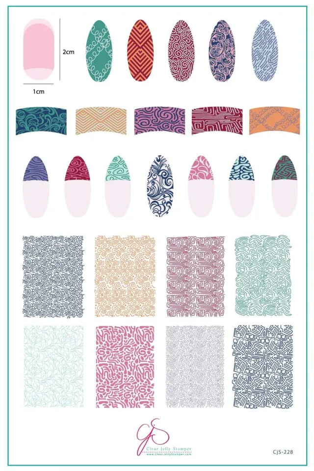 Clear Jelly Stamper CJS-228 French Textile stempelplade