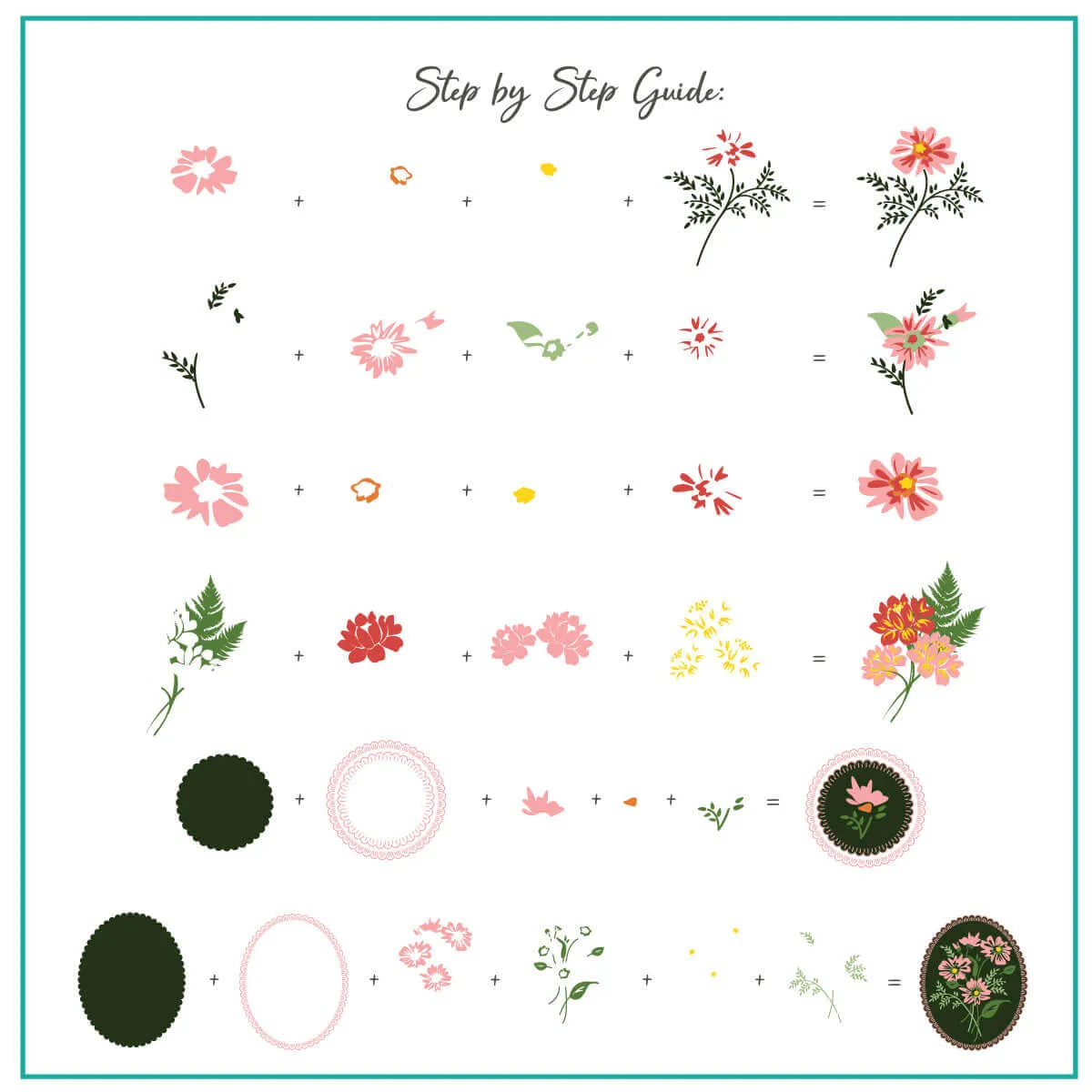 Clear Jelly Stamper Floral Blossom Two CjS-280 stempelplade blomster