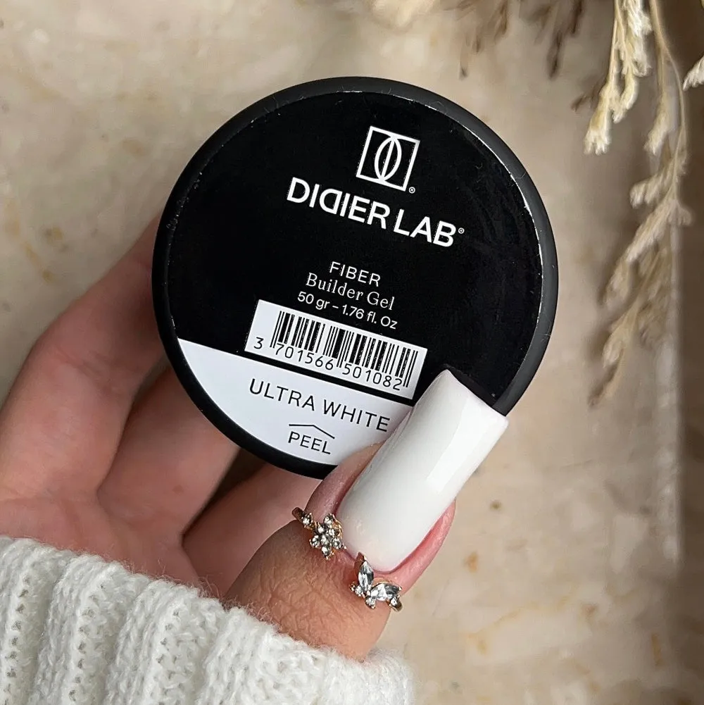 Didier Lab Fiber Builder Gel Ultra White builder gel HEMA-fri