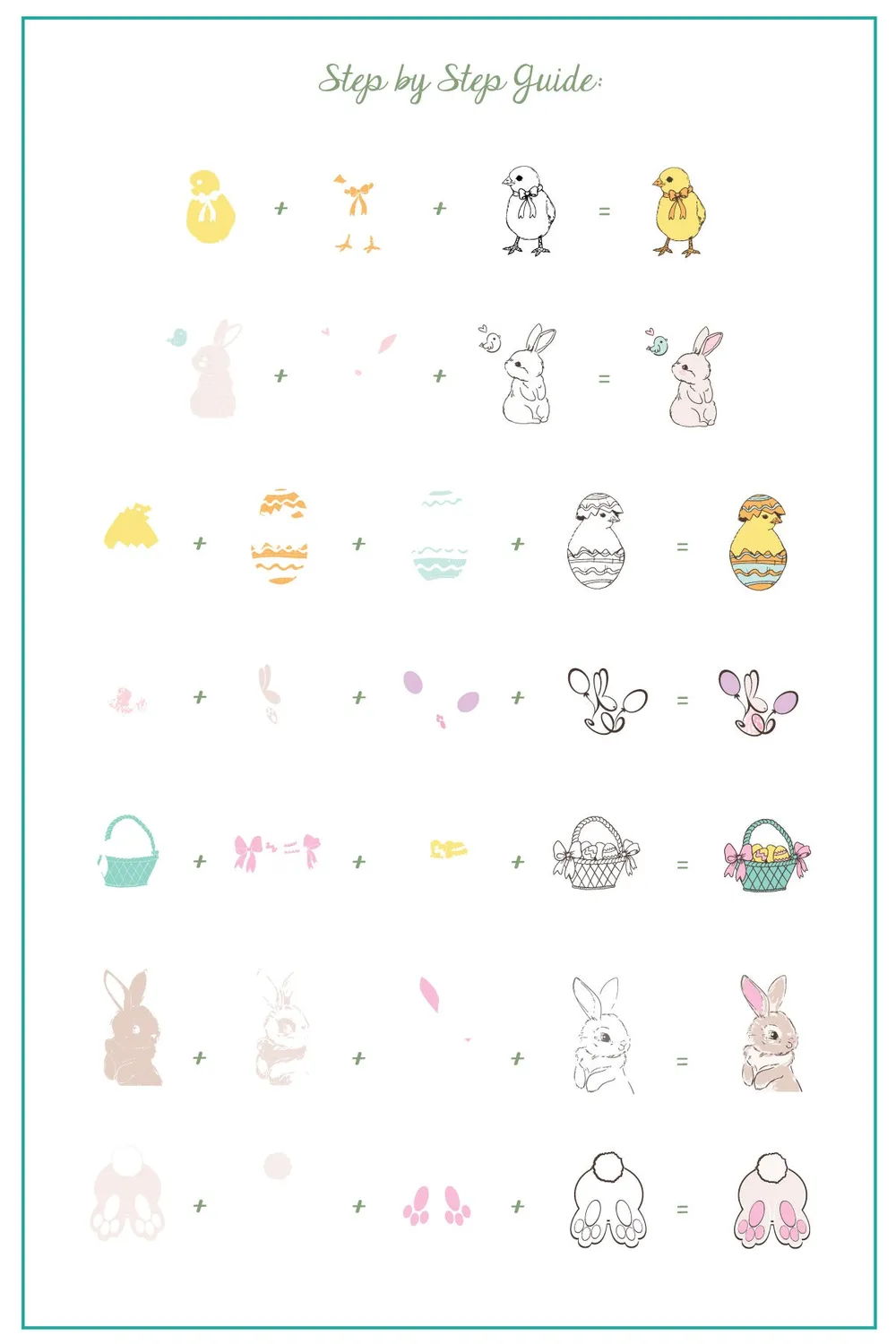 Clear Jelly Stamper Bunny Friends CjSH-89 stamping plade