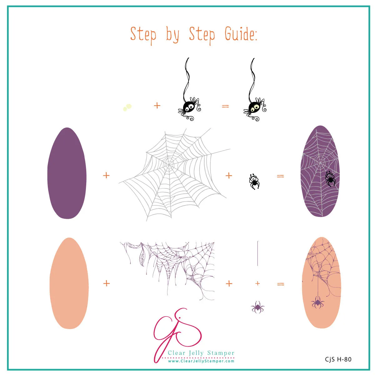 Clear Jelly Stamper Creepy Crawly CjS-H-80 stempelplade edderkop