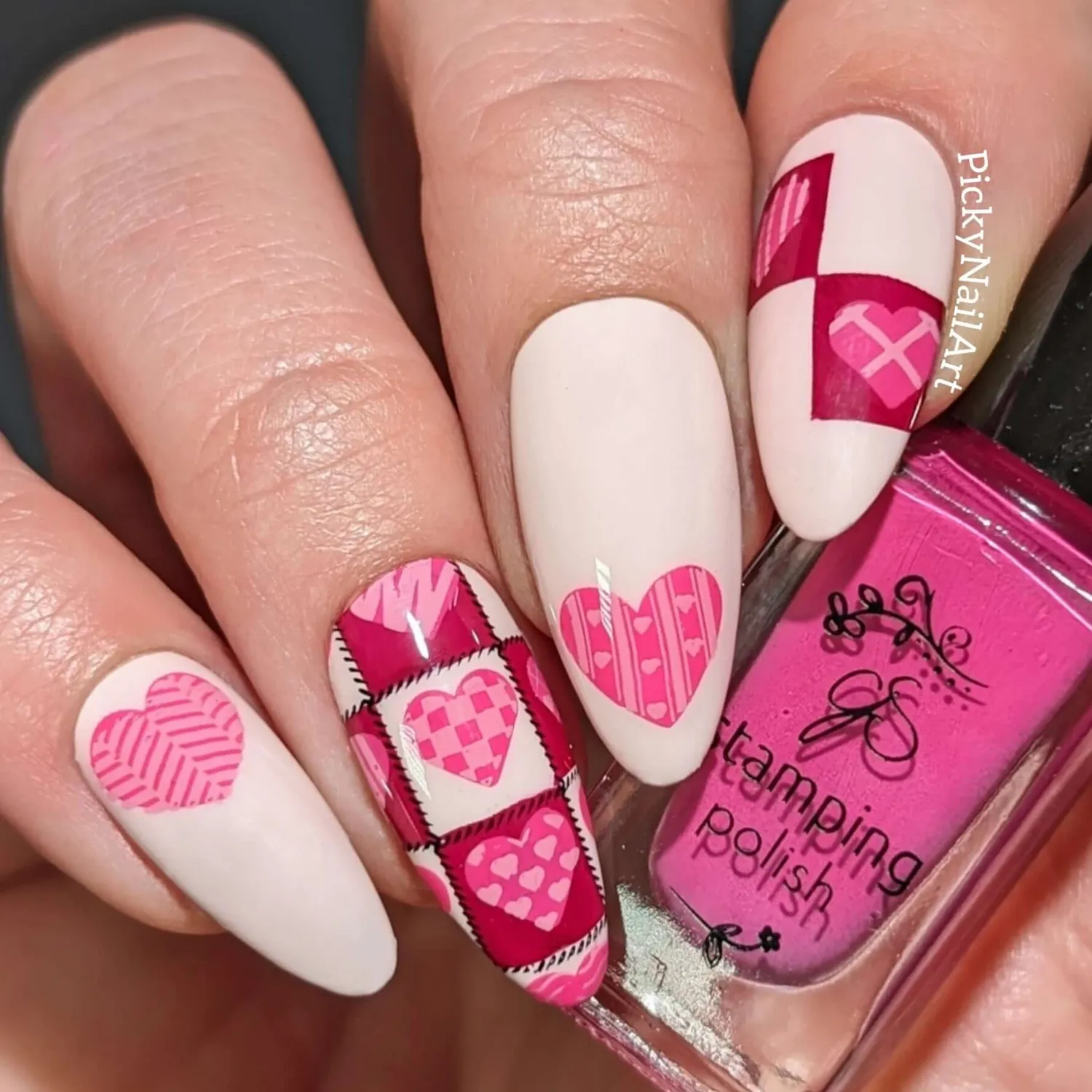 Clear Jelly Stamper CjSV-48 Patchwork Valentine stempelplade hjerter