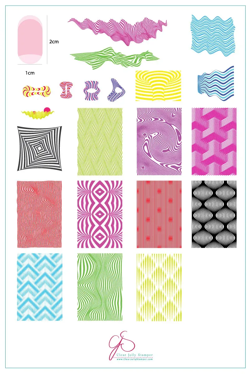 Clear Jelly Stamper We be Trippin CjS-167 stamping plade psykedelisk