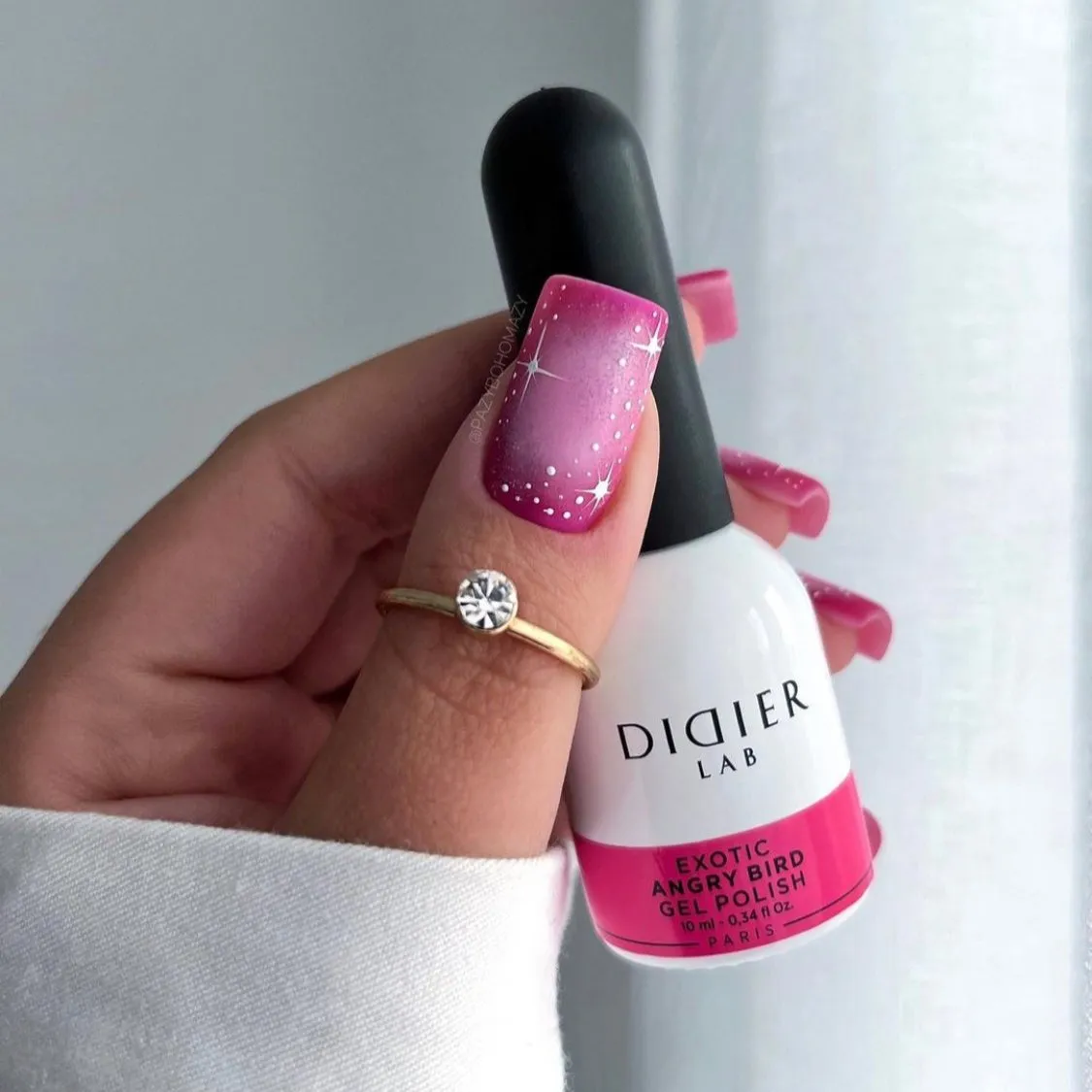 Didier Lab Exotic Angry Bird gellak pink shimmer