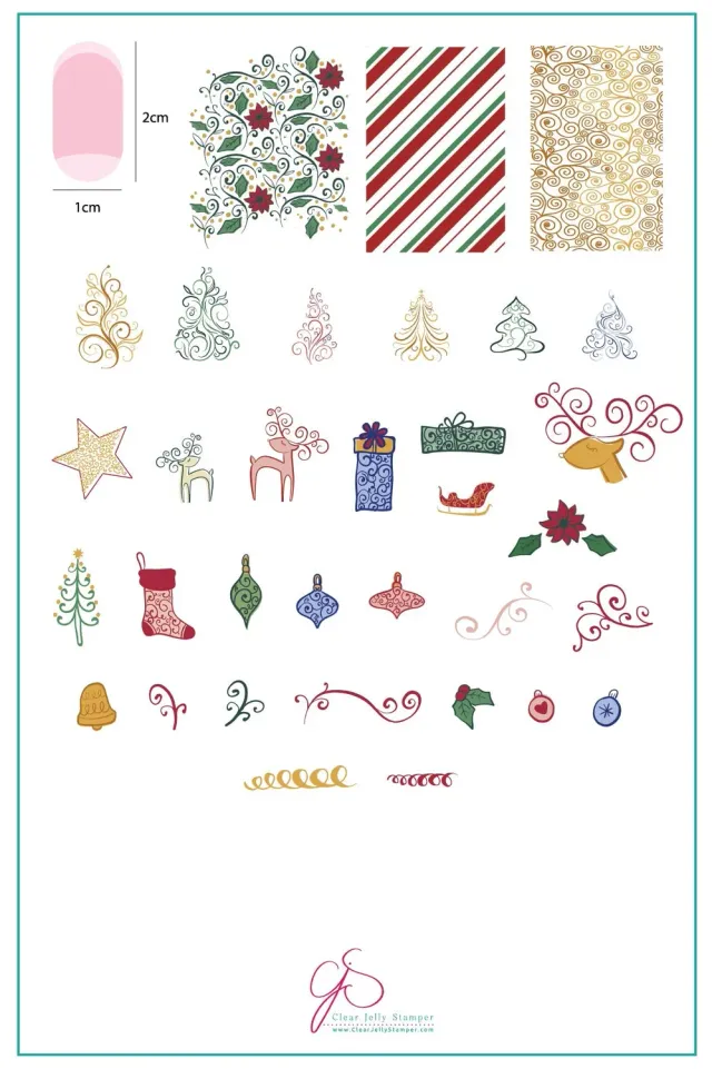 Clear Jelly Stamper Baubles & Bells CjSC-21 stampingplade jul