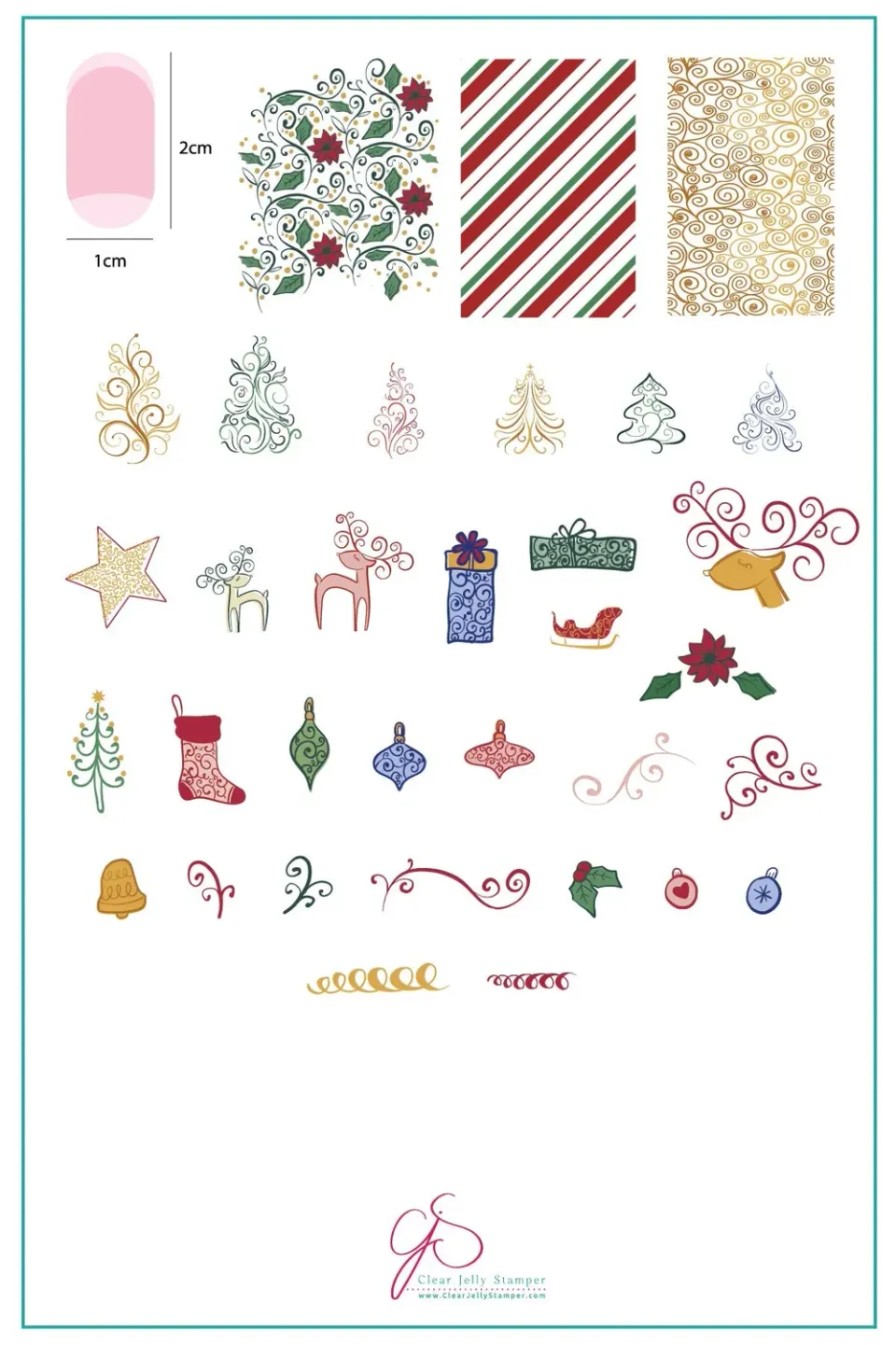Clear Jelly Stamper Baubles & Bells CjSC-21 stampingplade jul