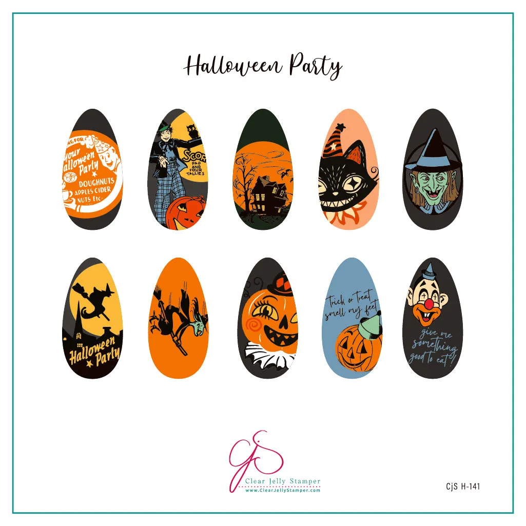 Clear Jelly Stamper CjSH-141 Halloween Party stempelplade 14x9