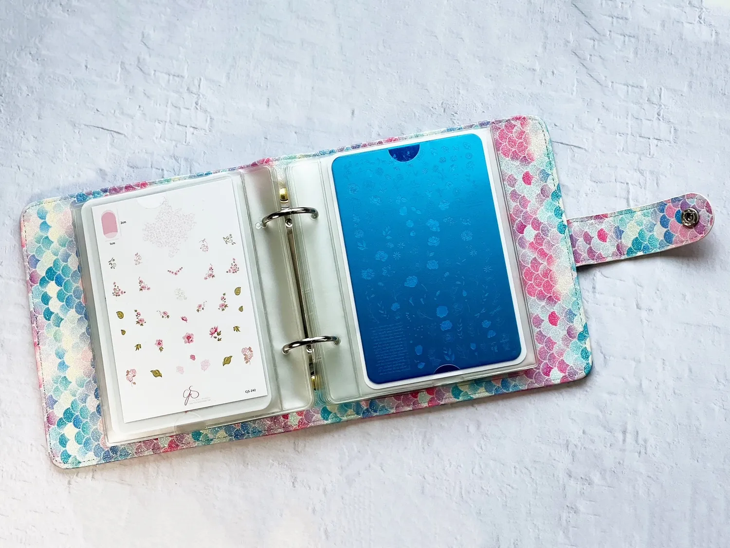 Clear Jelly Stamper Storage Binder mappe pink 20 plader