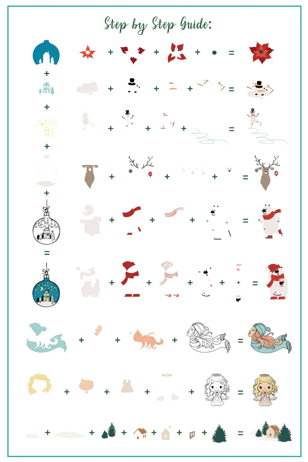 Clear Jelly Stamper LE-07 Frosty stamping plade vinter jul