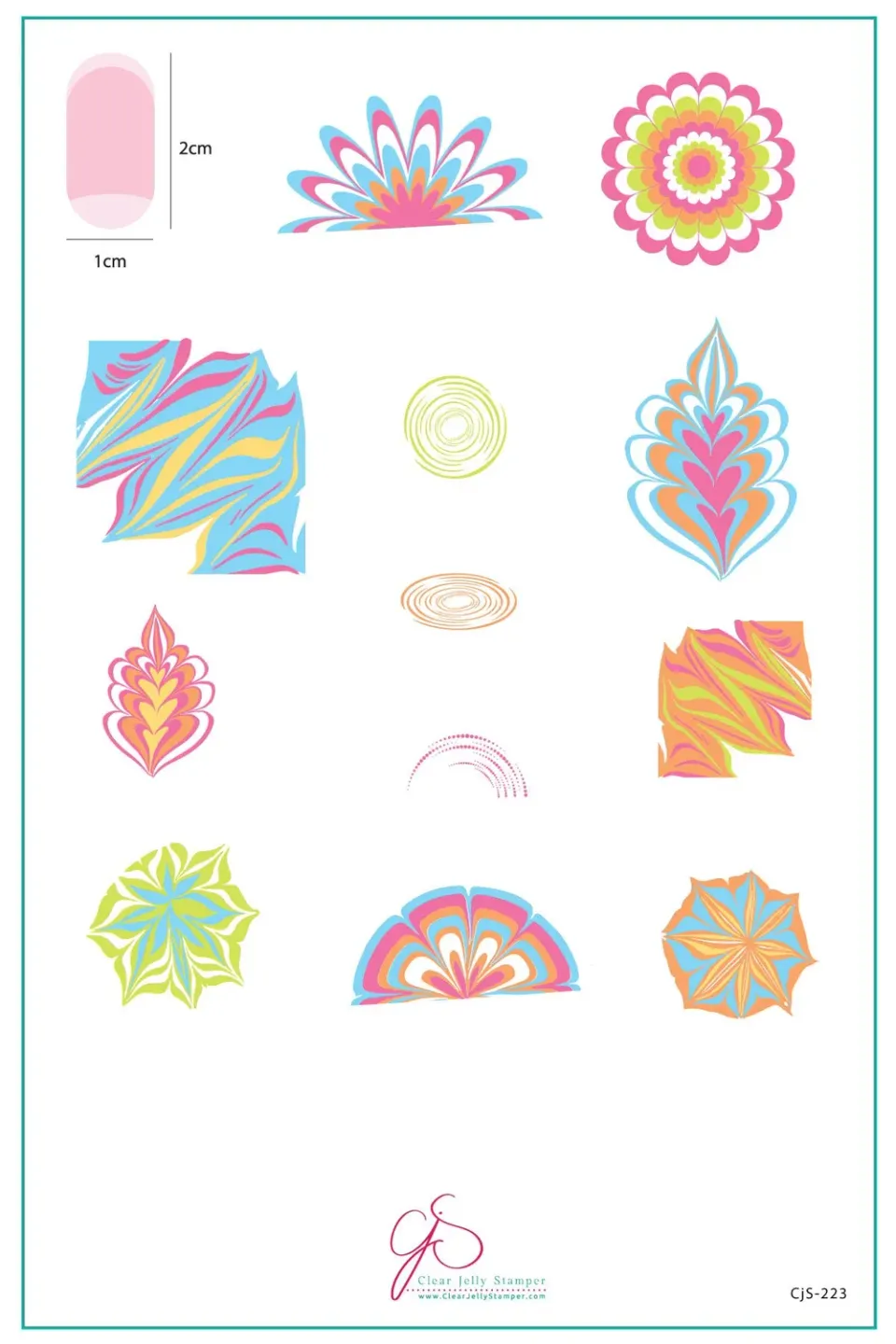 Clear Jelly Stamper CjS-223 Water Marble stempelplade swirl
