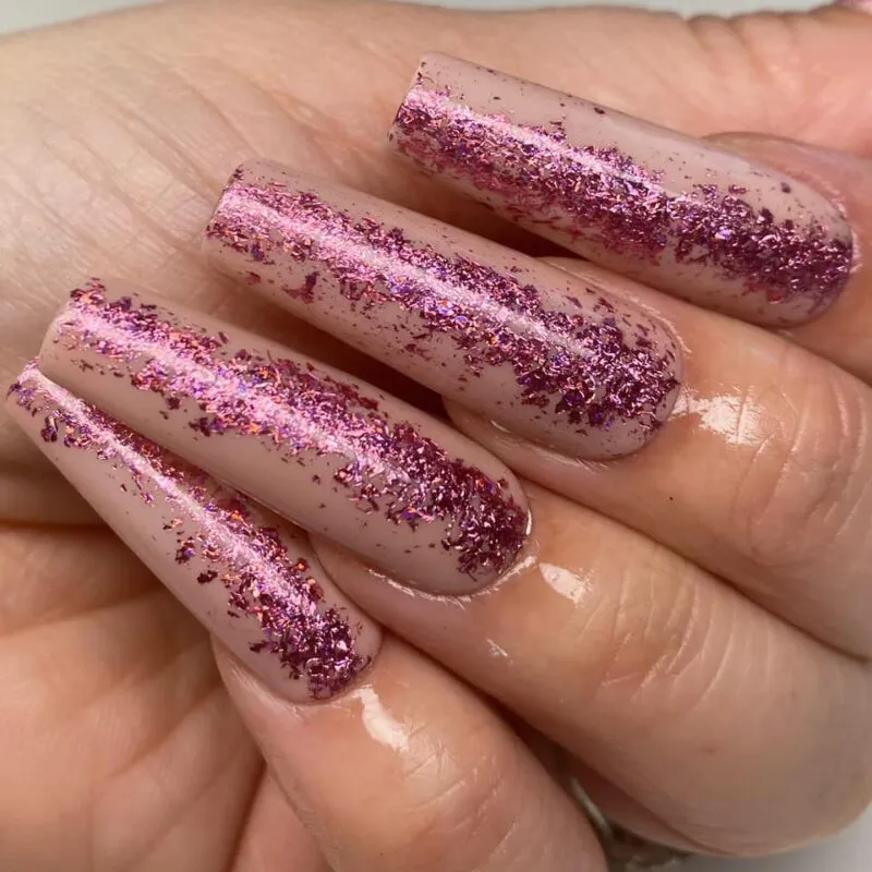 Indigo Nails Marian negleflakes krom effekt