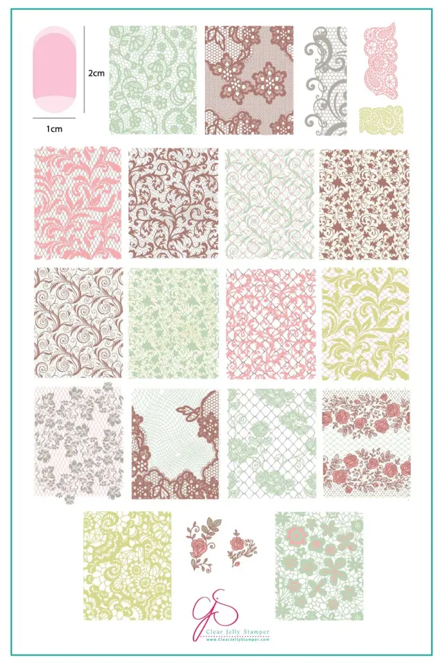 Clear Jelly Stamper CjS-178 A Touch of Lace stempelplade blonder