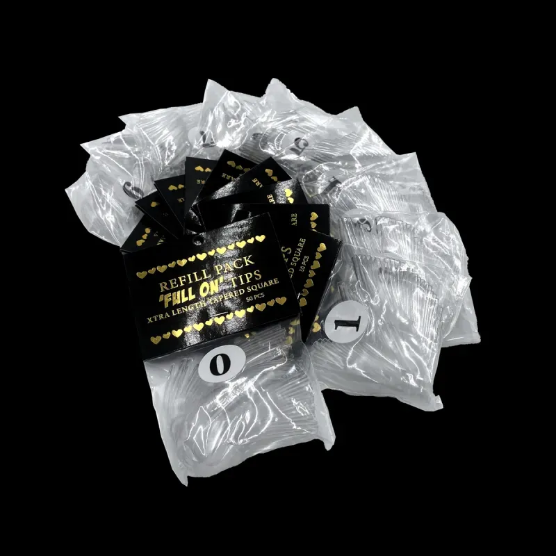 Indigo Nails Full On Tips Xtra Length Tapered Square refill