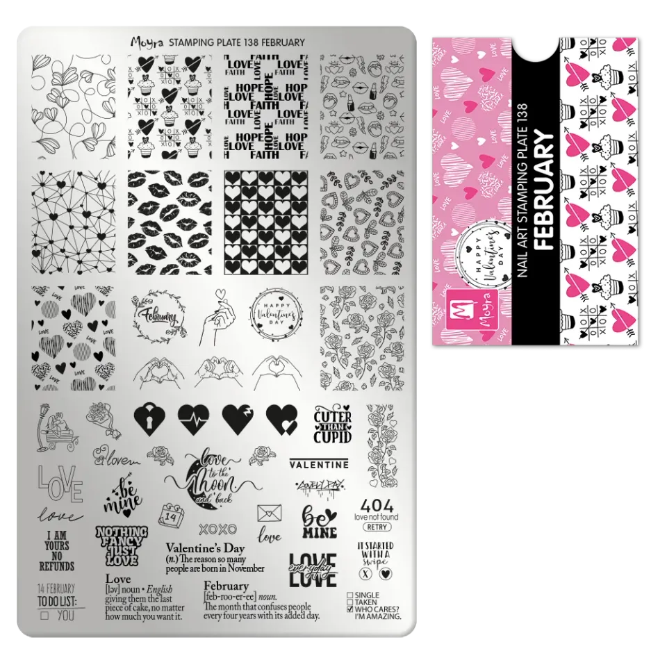 Moyra Stamping Plate 138 February stempelplade