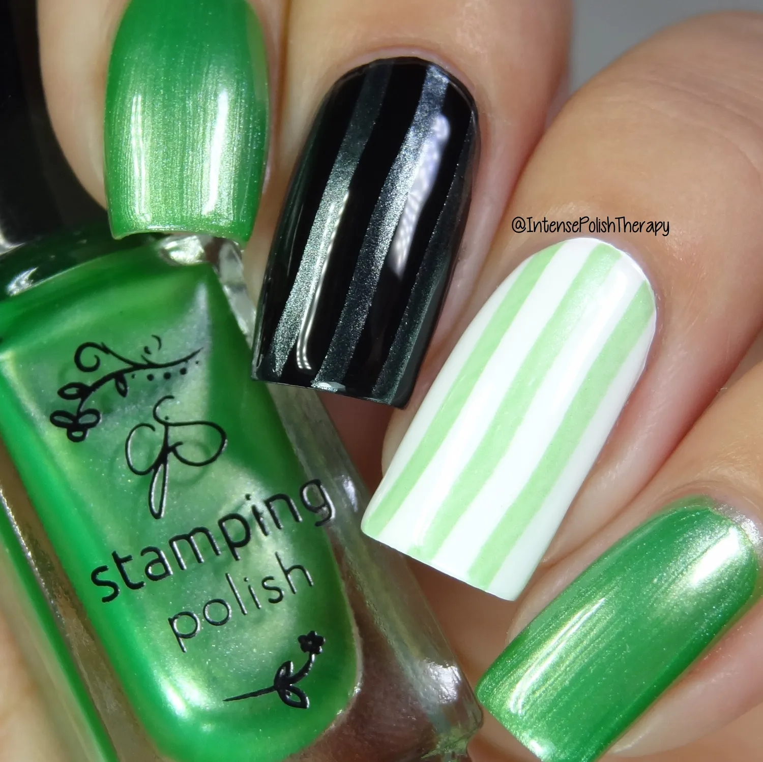 Clear Jelly Stamper #43 Green means GO stamping lak grøn shimmer 5ml