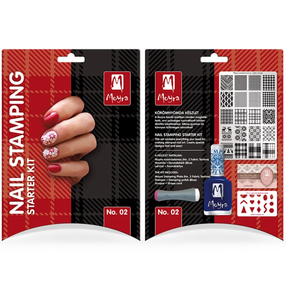 Moyra Stamping starter kit 02 Fabric Texture sæt