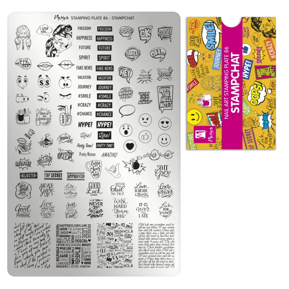 Moyra 86 Stampchat stampingplade stor