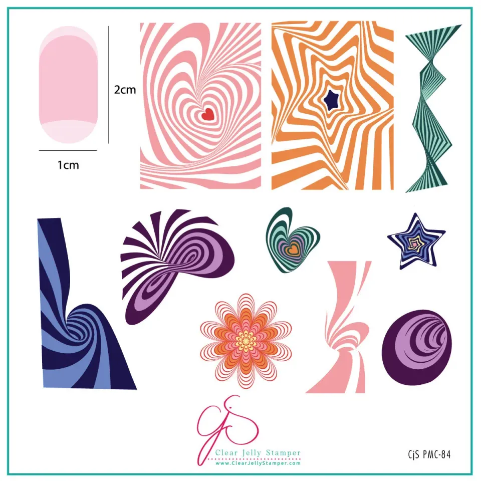 Clear Jelly Stamper Plate of the Month juni 2023 negleplade sæt 8x8 cm