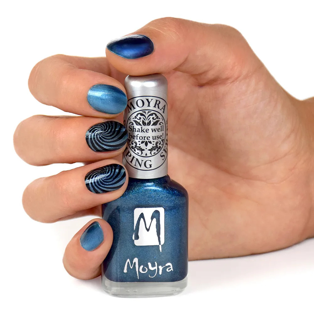 Moyra Cat Eye SP33 stamping neglelak magnetic blue 12 ml