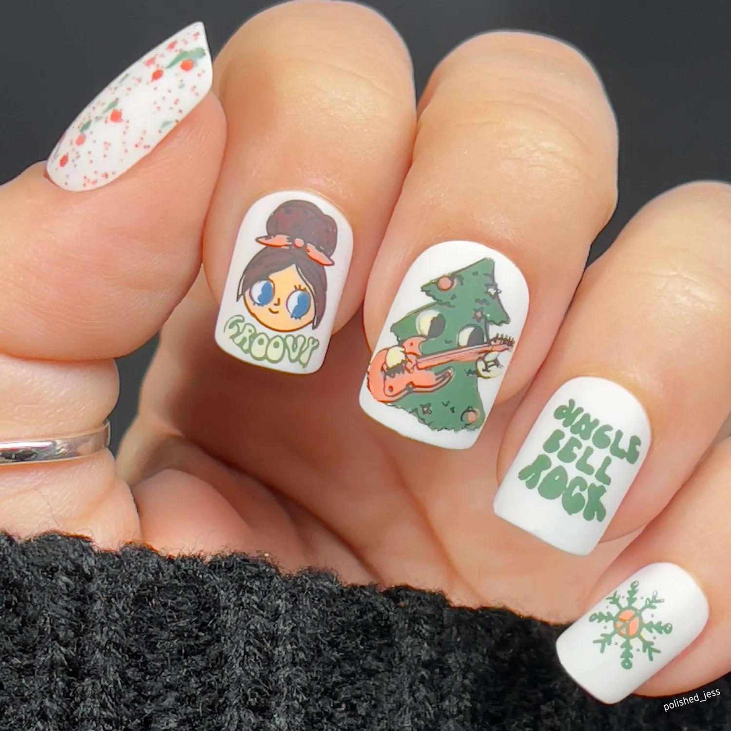 Clear Jelly Stamper CjSC-81 Groovy Christmas stempelplade jul
