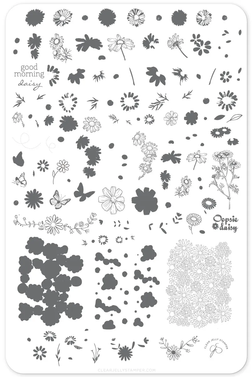 Clear Jelly Stamper CjS-104 I Dream of Daisies negleplade blomster stor