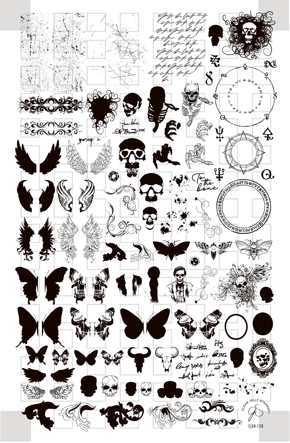 Clear Jelly Stamper Macabre Muse CjSH-128 stampingplade halloween