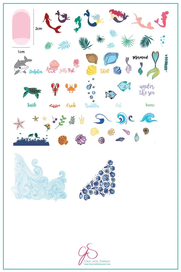 Clear Jelly Stamper Underwater Adventures CjS-110 stampingplade