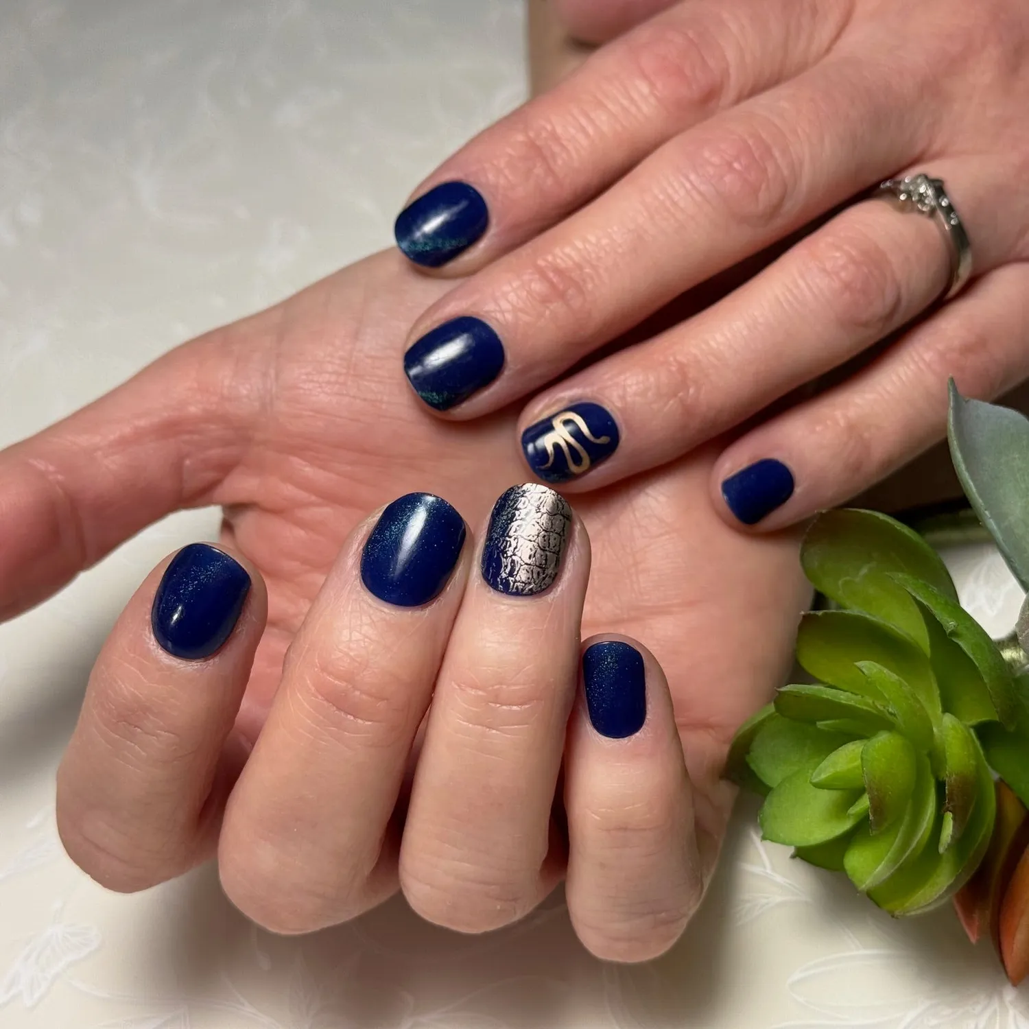 Clear Jelly Stamper Gel-ly Wraps 167 neglewraps mørkeblå cat-eye
