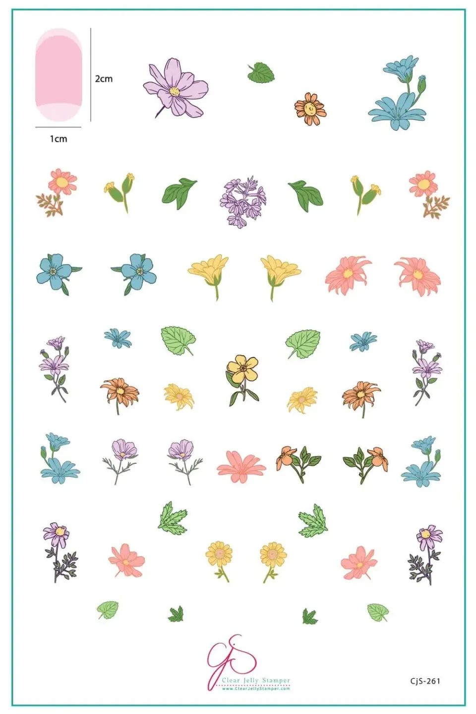 Clear Jelly Stamper Finest Florals CJS-261 negleplade blomster