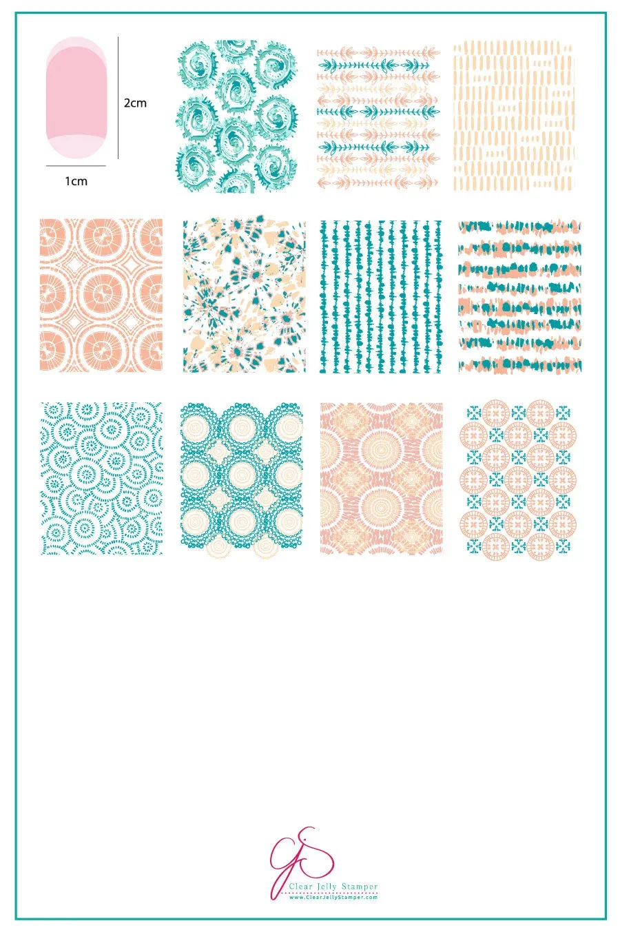 Clear Jelly Stamper Textiles CjS-185 stampingplade retro