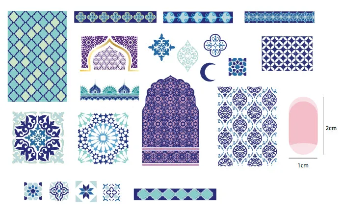 Clear Jelly Stamper LC-26 Moorish Motifs stamping plade stor