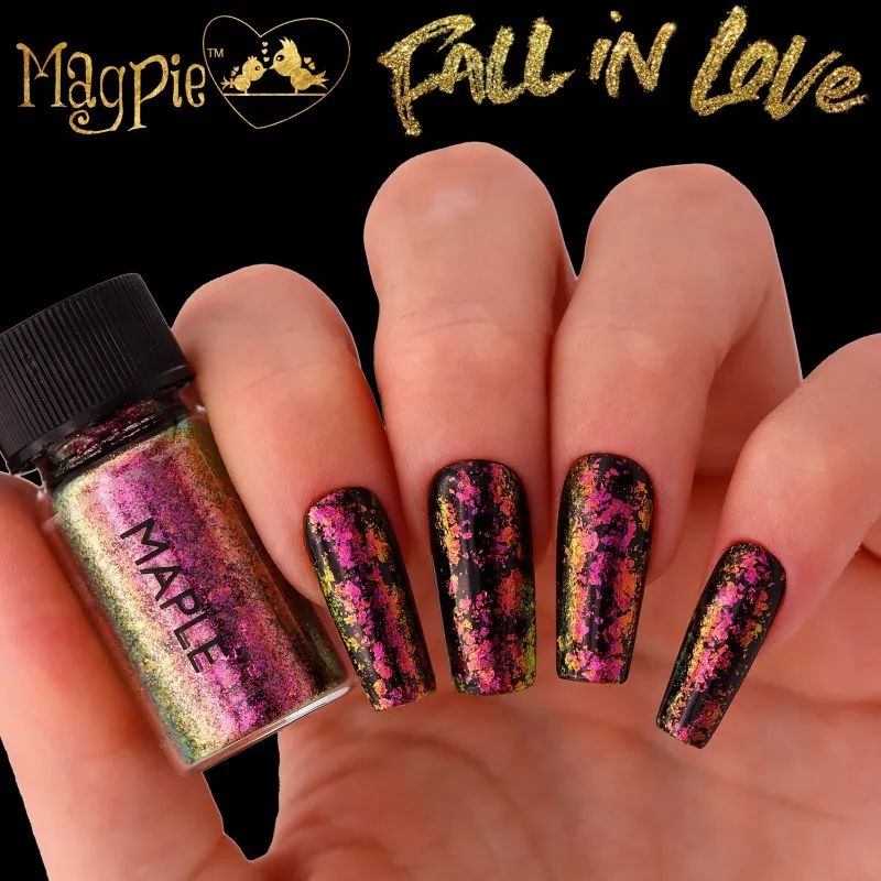 Indigo Nails Beautystones Maple flakes til negle kobber