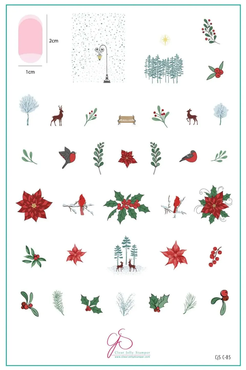 Clear Jelly Stamper CjSC-85 Debbie's Fav's stampingplade vinter