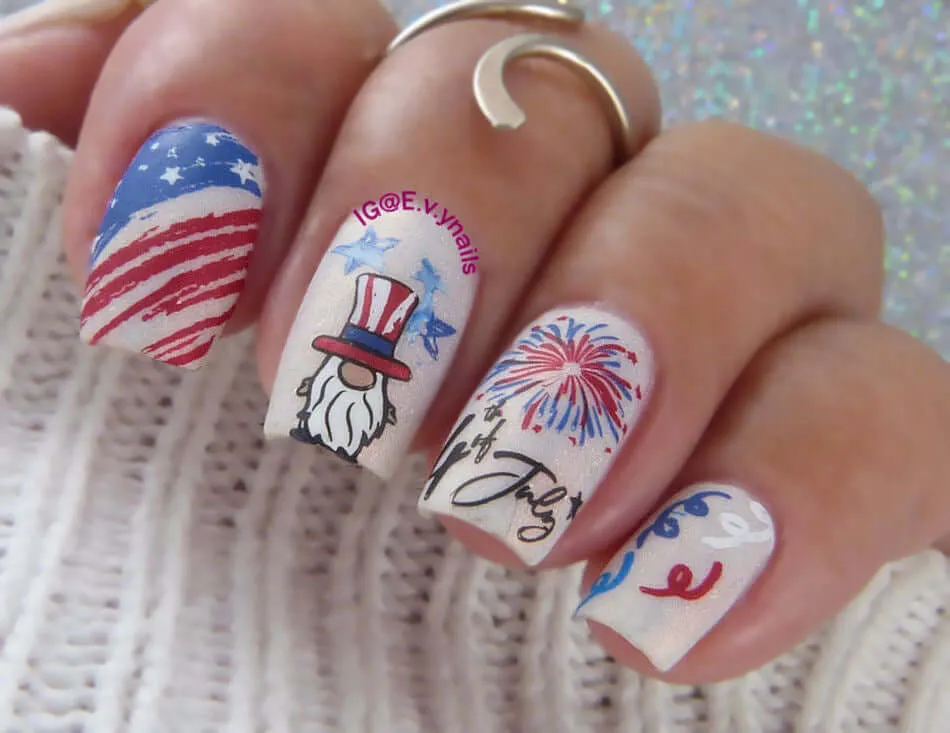 Clear Jelly Stamper Fourth of July CjS-255 stamping plade flag