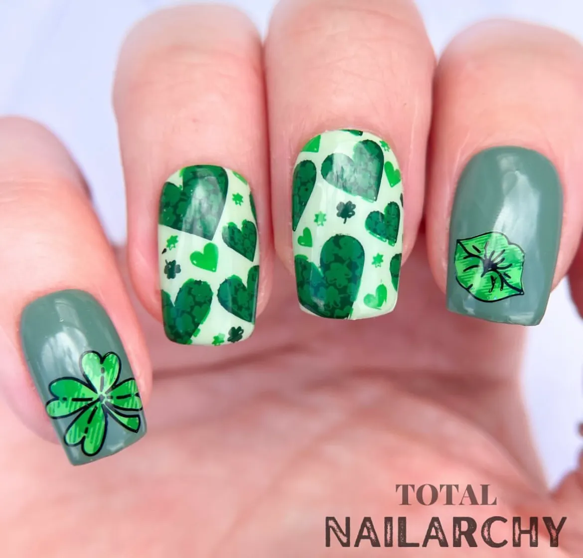 Clear Jelly Stamper CjSH-103 Shamrocks stampingplade St. Patrick