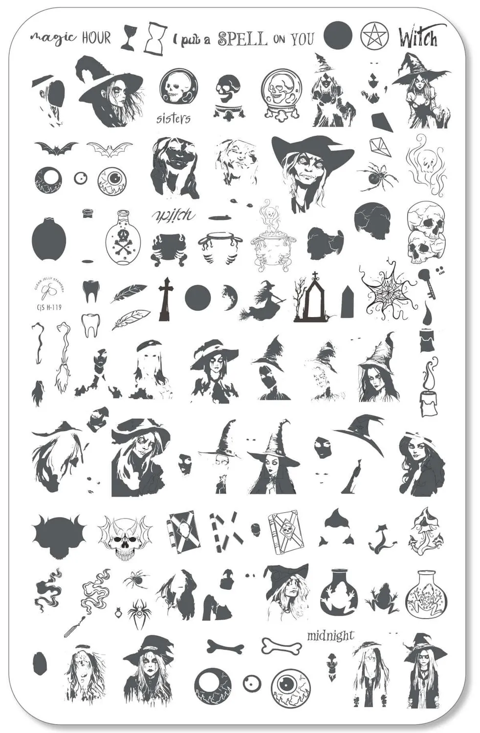 Clear Jelly Stamper CjSH-119 stampingplade halloween 14,5x9,5