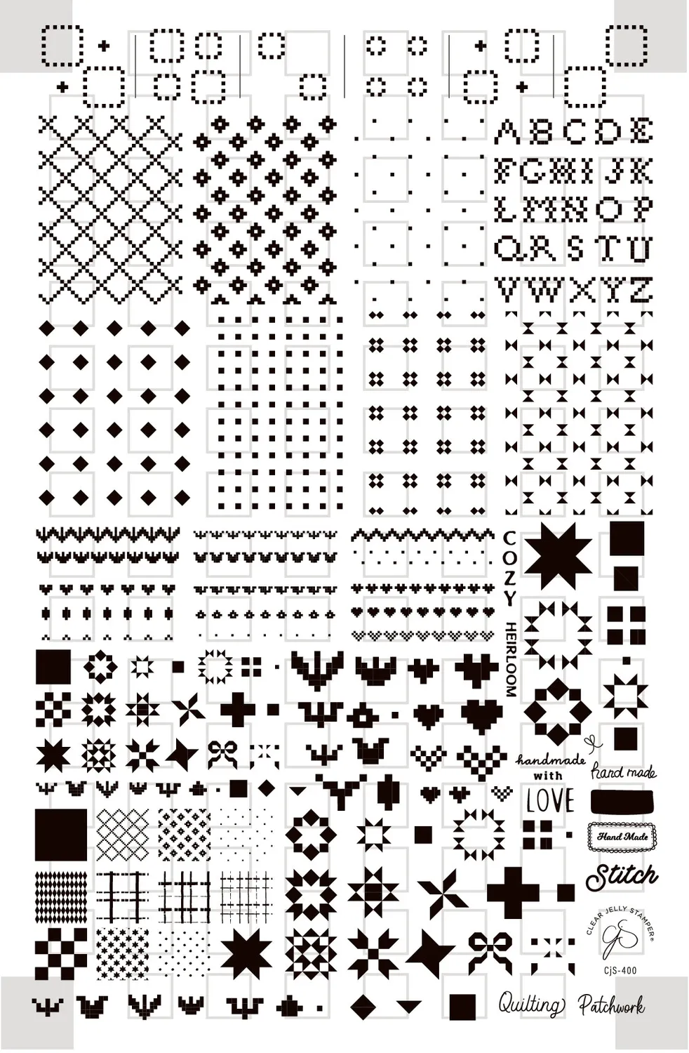 Clear Jelly Stamper CJS-400 stampingplade Quilting patchwork