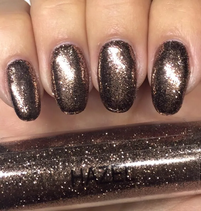 Indigo Nails Hazel Glitter negleglitter brun