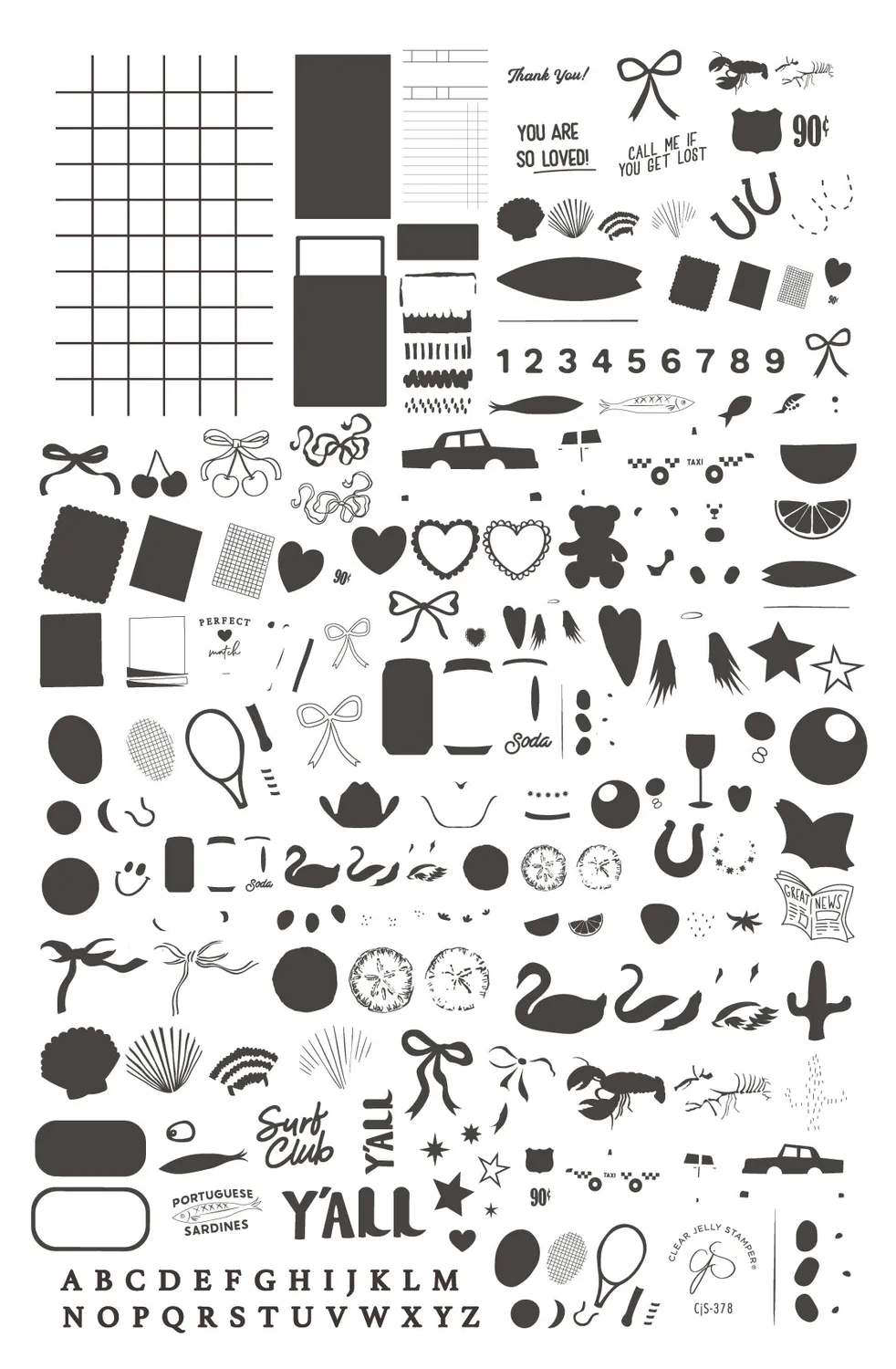 Clear Jelly Stamper CjS-378 Call Me If You Get Lost stampingplade