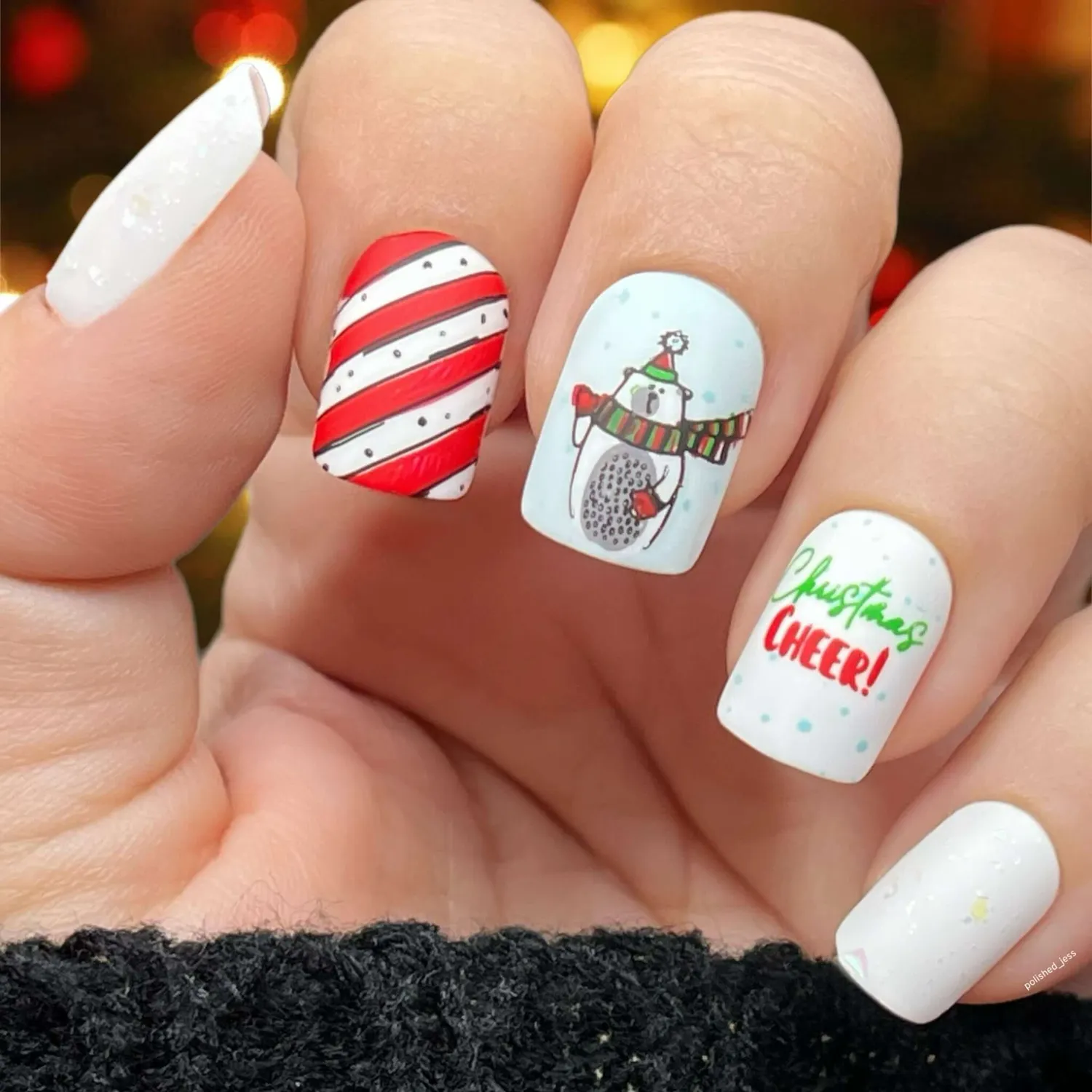 Clear Jelly Stamper CjSC-82 Candy Cane Lane stampingplade jul