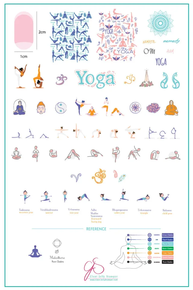Clear Jelly Stamper Zen Yoga CjS-184 stempelplade yoga