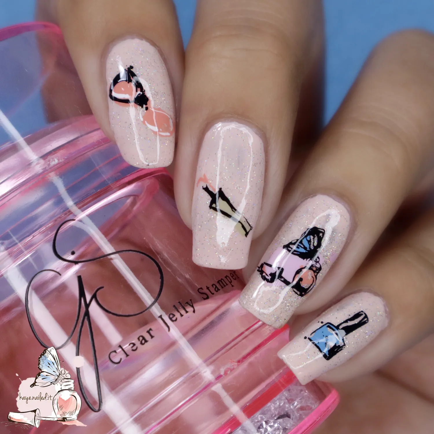 Clear Jelly Stamper CjSLC-77 Kaye's Fashion stamping plade