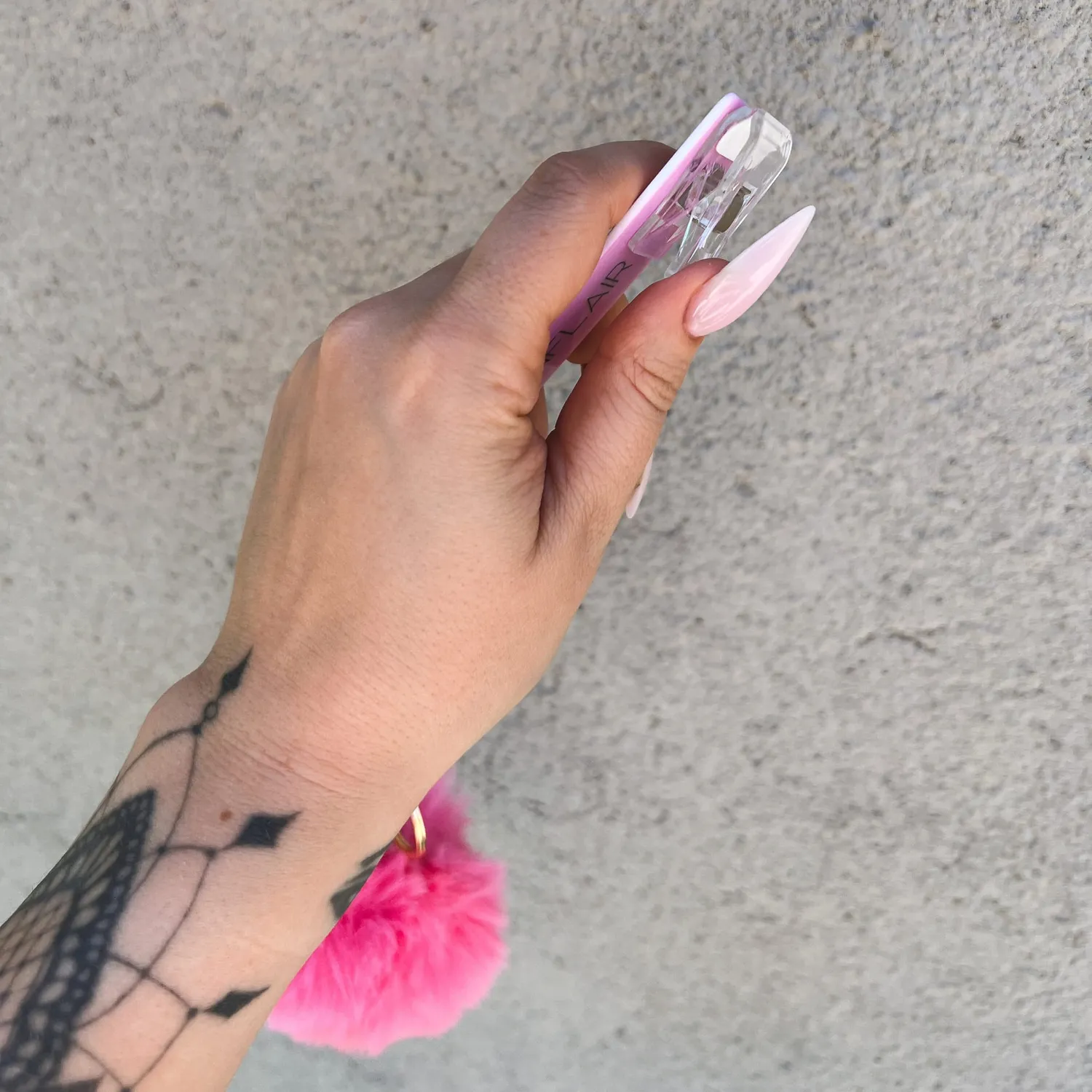 Moonflair kortnypa rosa til lange negle 10 cm