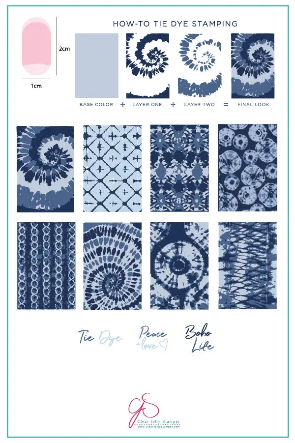Clear Jelly Stamper 115 Boho Life stamping plade lagdelt