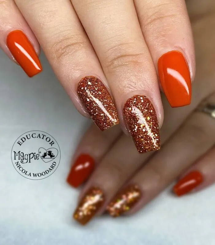 Beautystones Sienna Glitter negleglitter varm glød