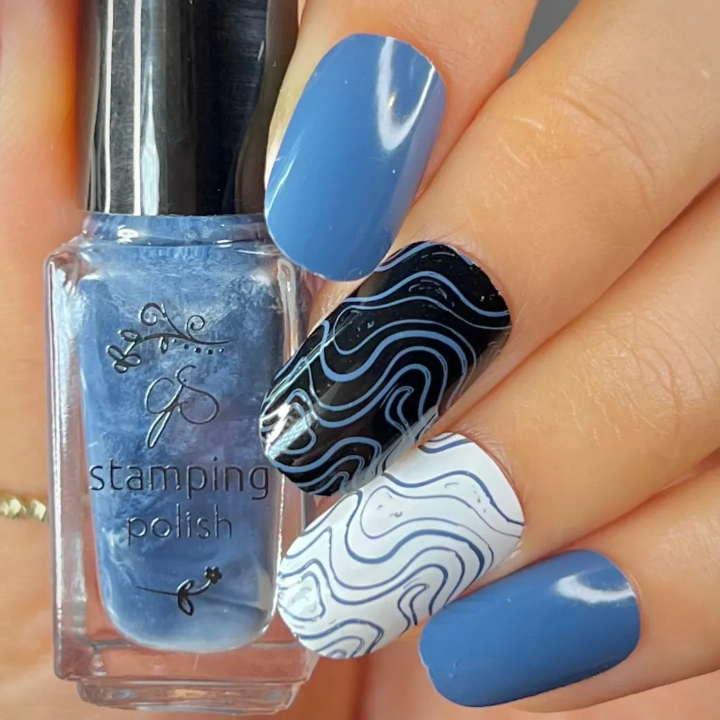 Clear Jelly Stamper 182 Shipwreck stamping polish blågrå 5 ml