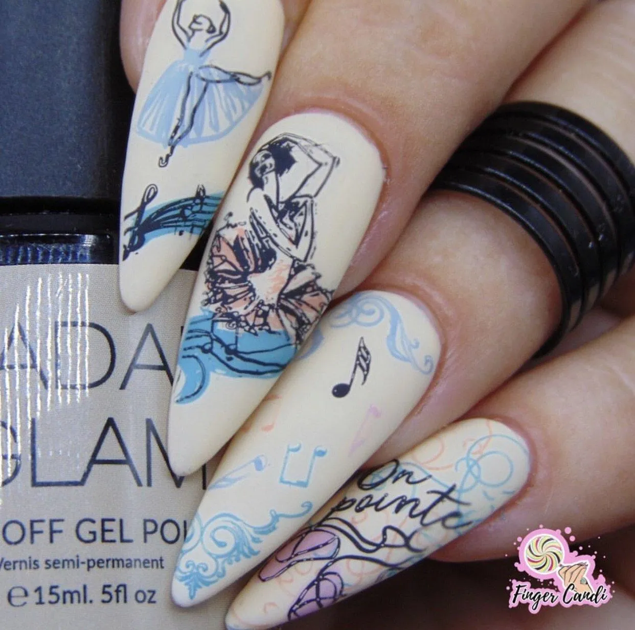Clear Jelly Stamper CjS-75 On Pointe stamping plade ballet
