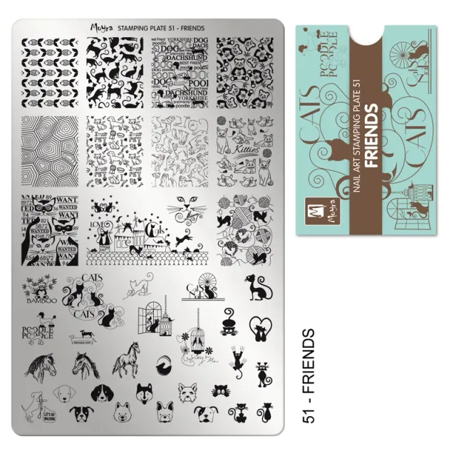 Moyra Stamping Plate 51 Friends stempelplade motiv