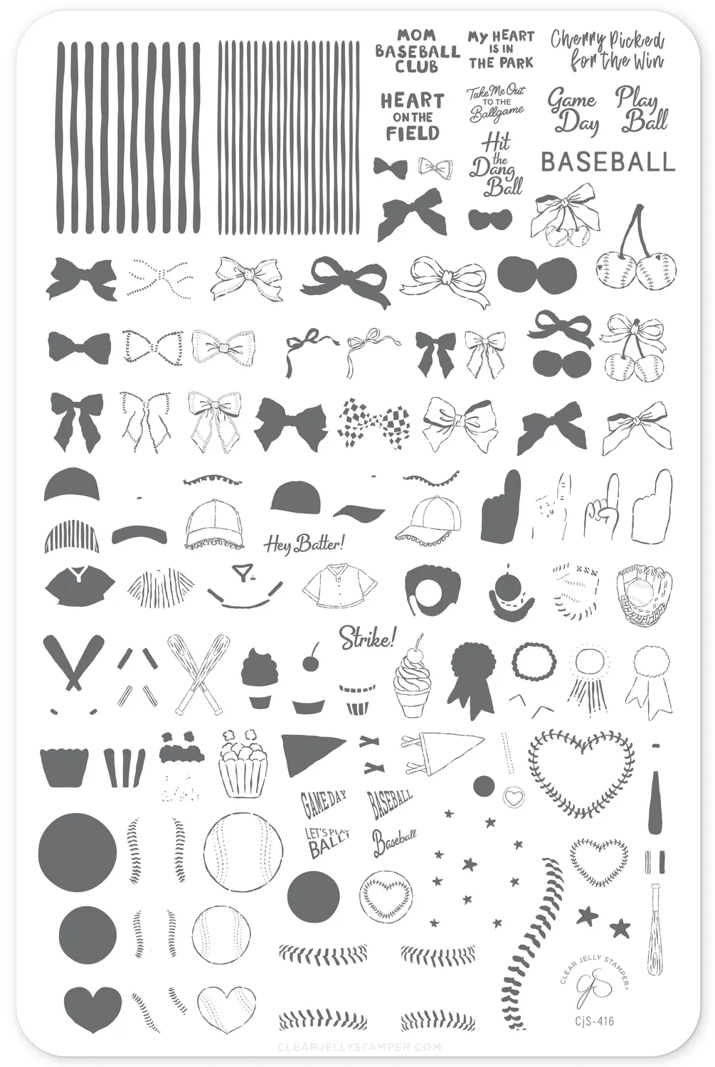 Clear Jelly Stamper CjS-416 Cherry Picked stamping plade